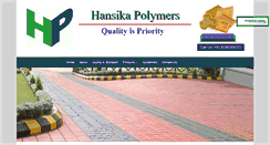 Desktop Screenshot of hansikapolymers.com