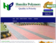 Tablet Screenshot of hansikapolymers.com